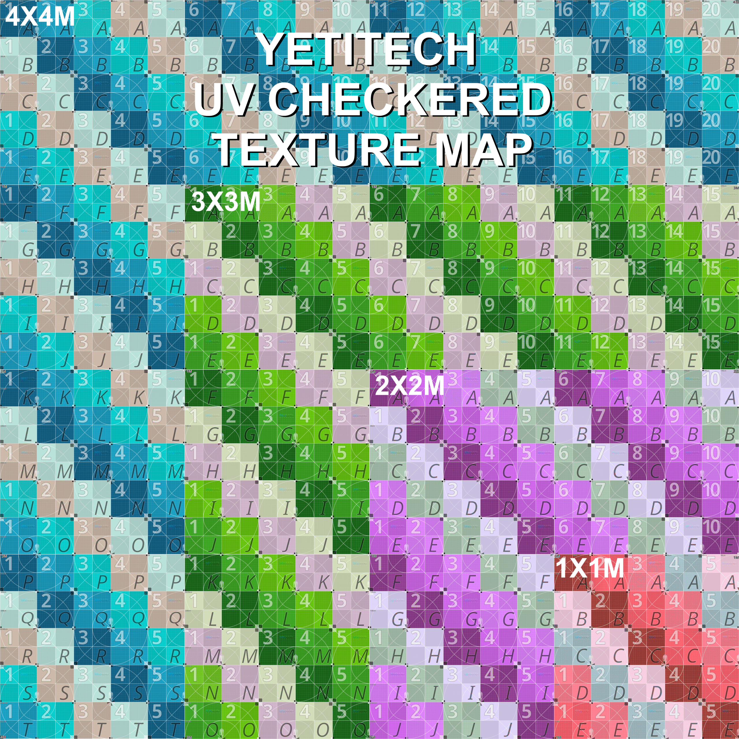 YetiTech UV Checkered Texture Map